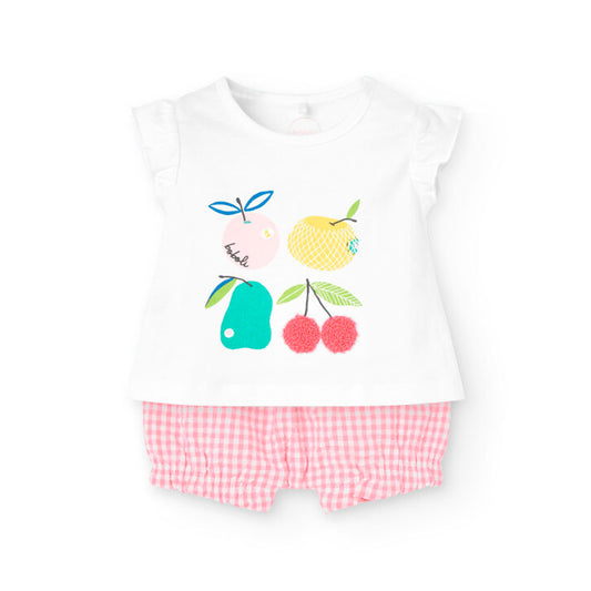 Boboli Baby Girls 2 Piece T-Shirt And Shorts Outfit