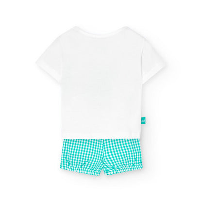 Boboli Baby Girls 2 Piece T-Shirt And Shorts Outfit