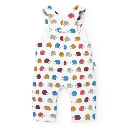 Boboli Baby Boys White Knit Hedgehog Dungarees 2 Piece