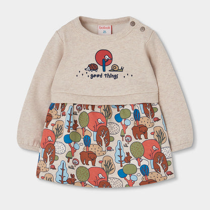 Boboli Baby Girls Fleece Printed Dress