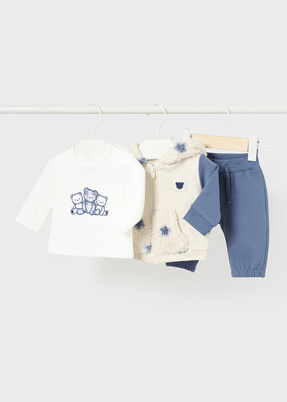 Mayoral Newborn Baby Boy 3 Piece Tracksuit Set