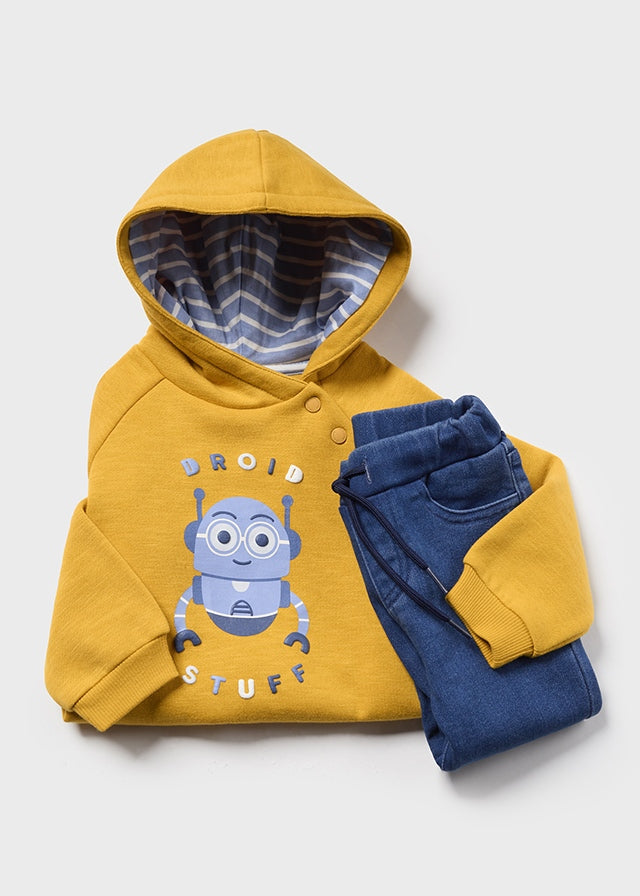 Mayoral Baby Boys Robot Denim Tracksuit Set