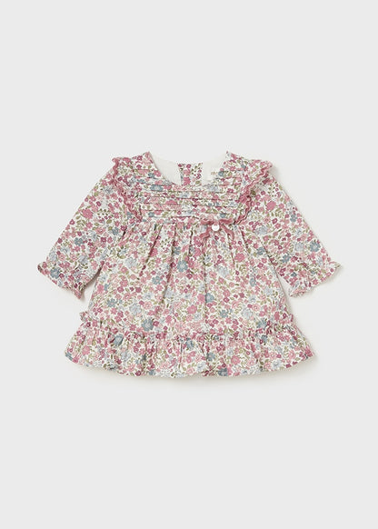 Mayoral Newborn Baby Girls Floral Ruffle Dress