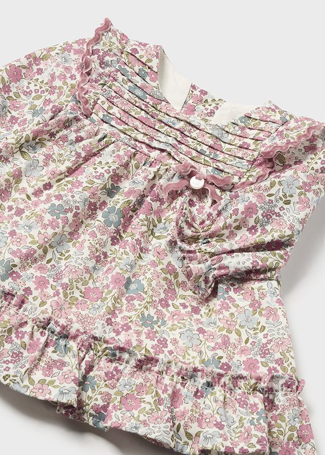 Mayoral Newborn Baby Girls Floral Ruffle Dress