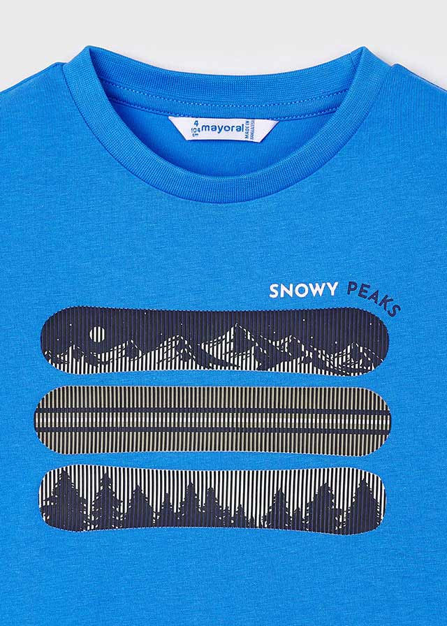 Mayoral Boys Snowboard Print Long Sleeve T-Shirt