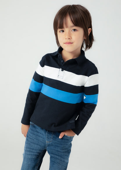 Mayoral Boys Chunky Stripe Polo Shirt