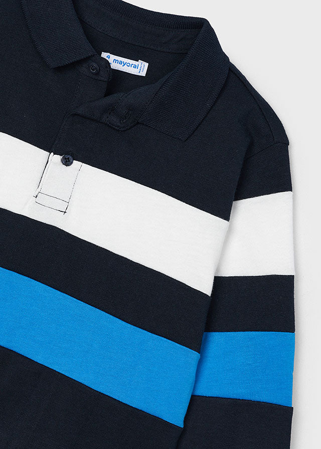 Mayoral Boys Chunky Stripe Polo Shirt