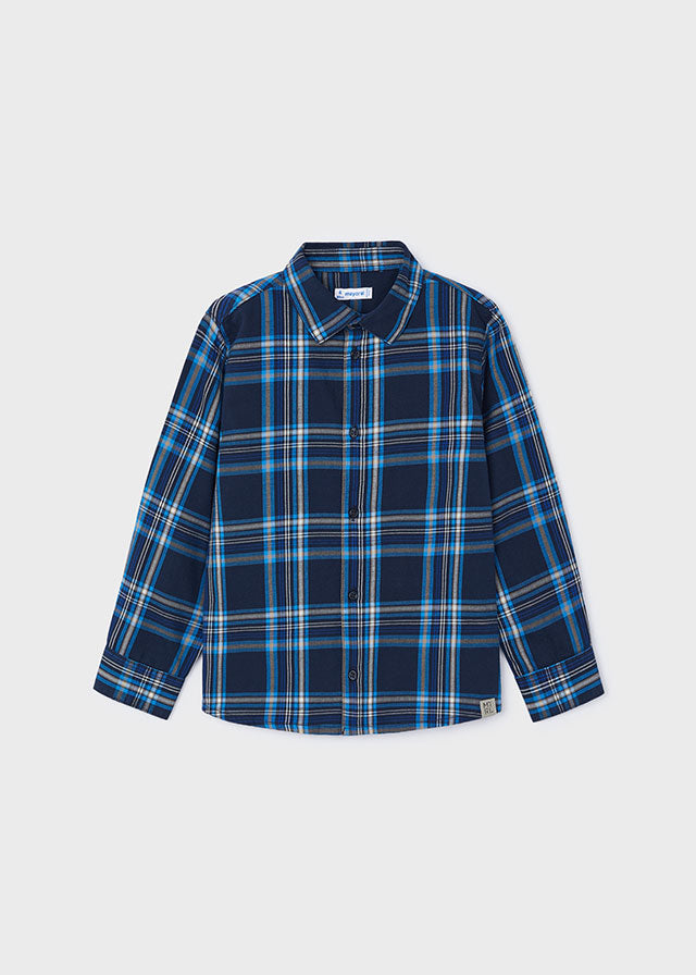 Mayoral Boys Blue Checked Shirt