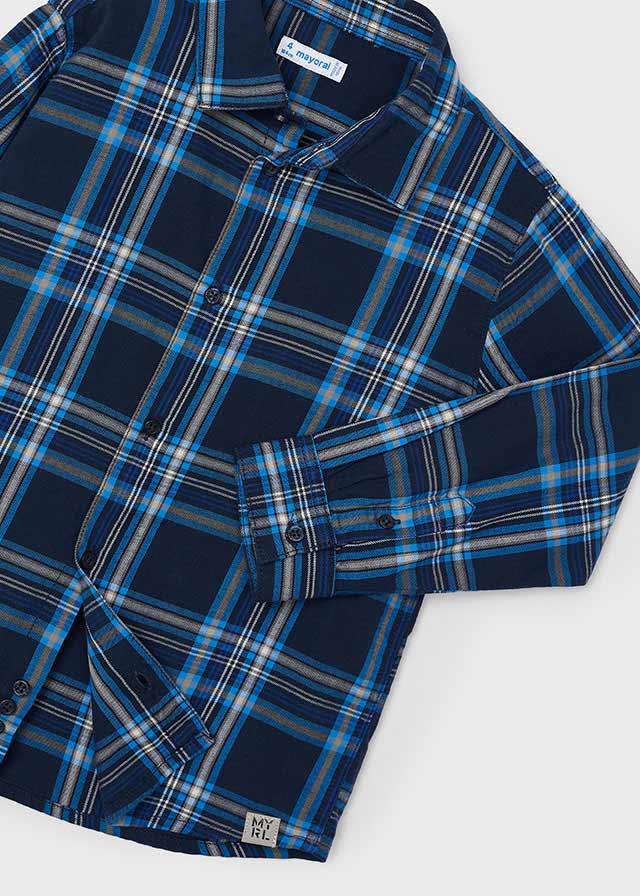 Mayoral Boys Blue Checked Shirt