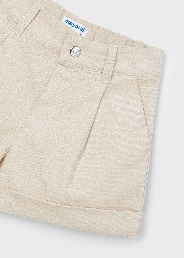 Mayoral Girls  Almond Corduroy Shorts