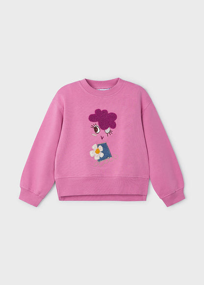 Mayoral Girls Puffed Sleeve Sweatshirt