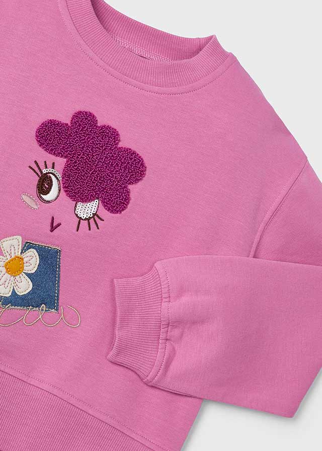 Mayoral Girls Puffed Sleeve Sweatshirt