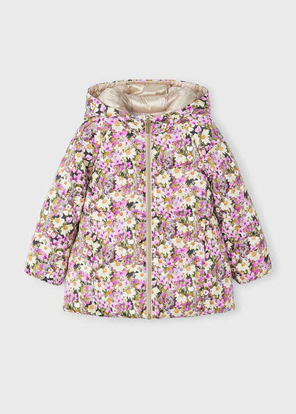 Mayoral Girls Pretty Floral Reversible Padded Coat