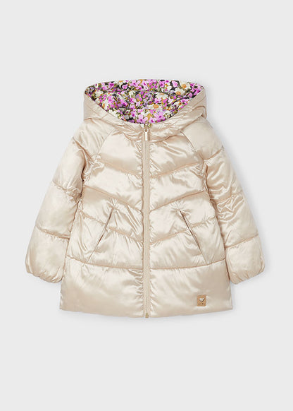 Mayoral Girls Pretty Floral Reversible Padded Coat