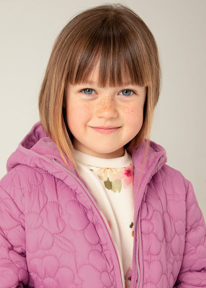 Mayoral Girls Pink Floral Quilted Coat