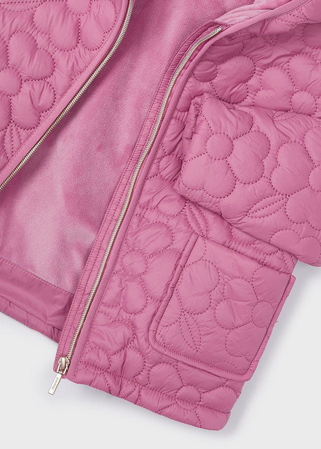 Mayoral Girls Pink Floral Quilted Coat