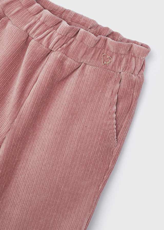 Mayoral Girls Flared Corduroy Rose Trousers