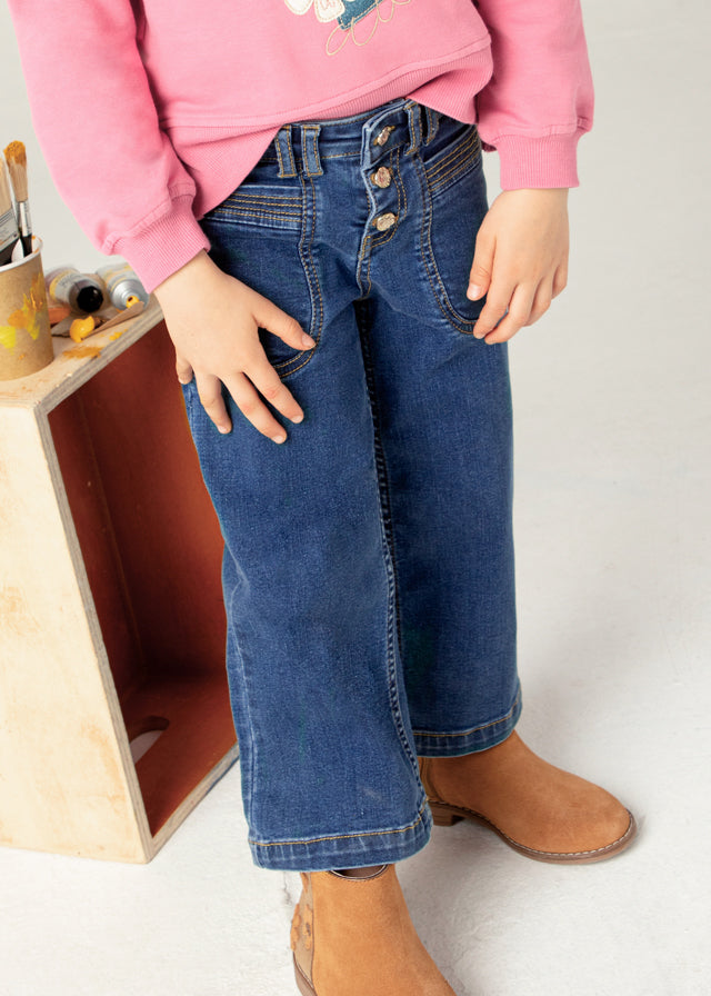 Mayoral Girls Wide Leg Jeans