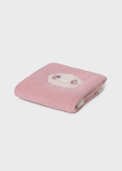 Mayoral Baby Girl Baby Pink Pet Lamb Blanket