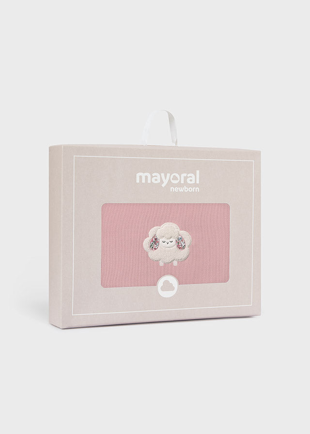 Mayoral Baby Girl Baby Pink Pet Lamb Blanket