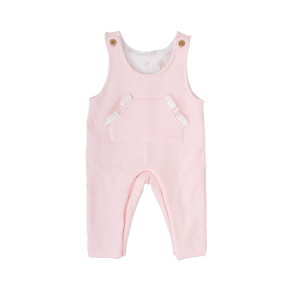 Babidu Baby Girls 100% Cotton Knitted Dungaree Set