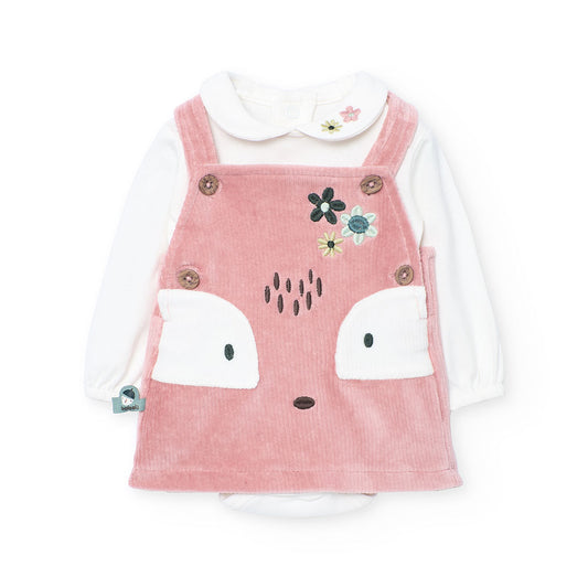 Boboli Baby Girls Soft Pink 2 Piece Dress Set