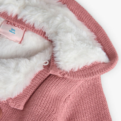 Boboli Baby Girls Knit Pink Button-up Jacket