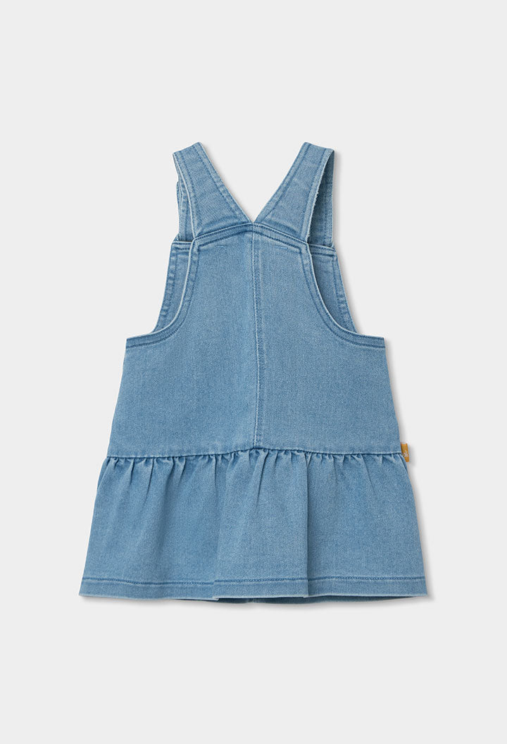 Boboli Baby Girls Denim/Floral Pinafore and Top Set