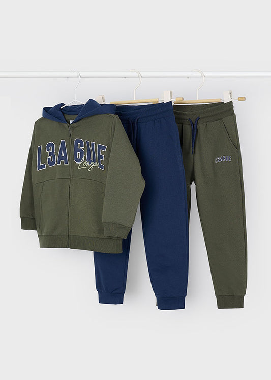Mayoral Boys Olive Tracksuit With 2 Bottoms