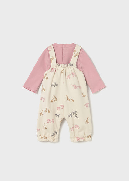 Mayoral Baby Girls Printed Dungarees Set