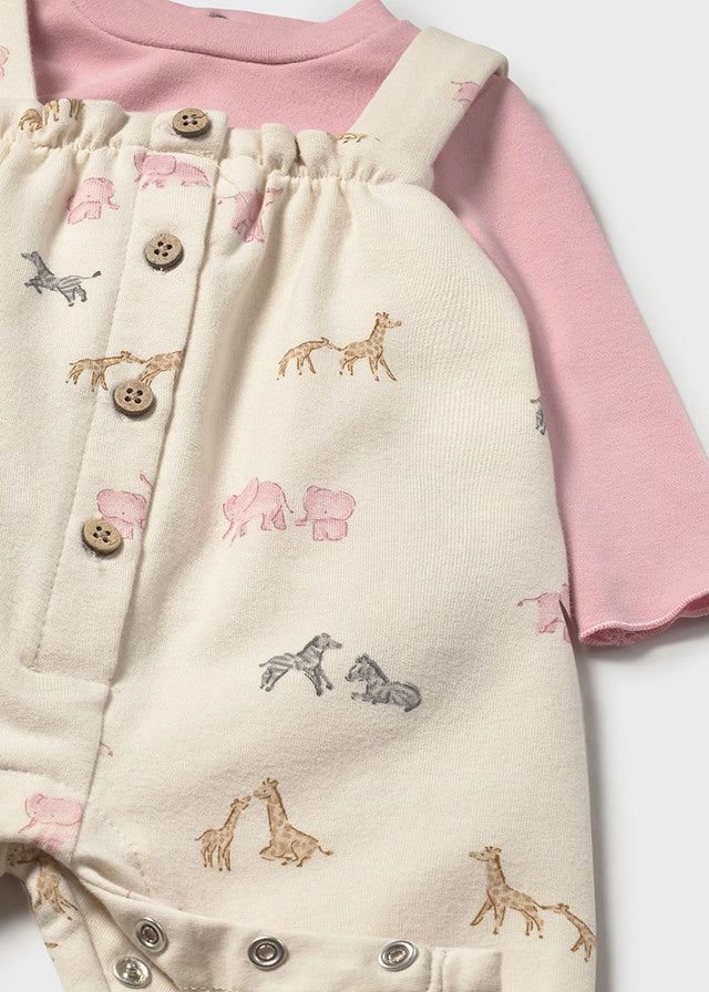 Mayoral Baby Girls Printed Dungarees Set