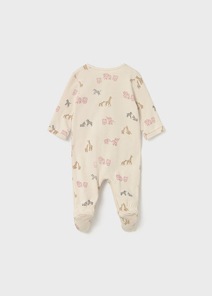 Mayoral Newborn Baby Girl Baby Pink Animal Print Babygrow