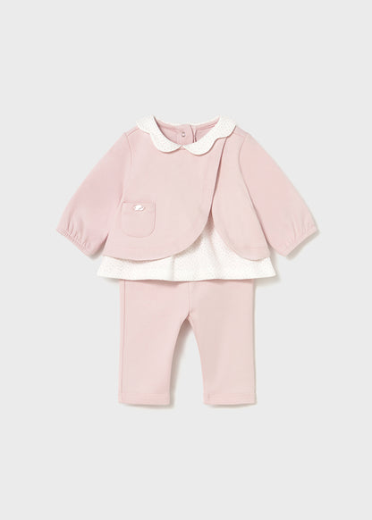 Mayoral Baby Girls Rose Fleece Leggings set