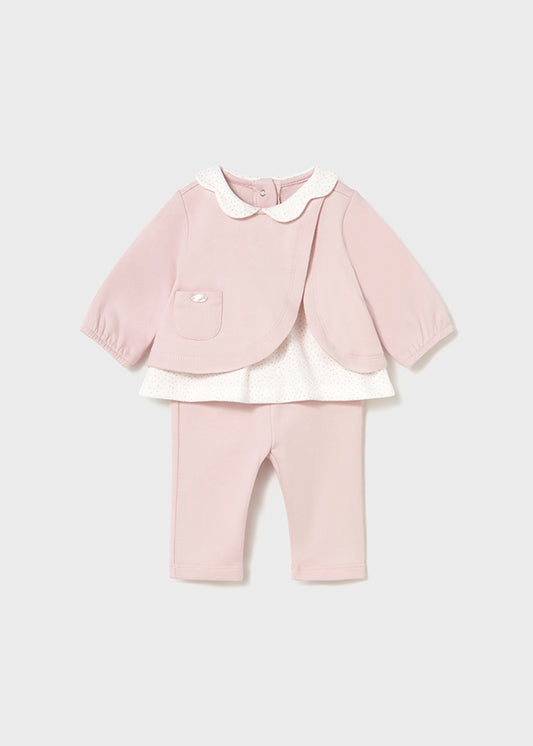 Mayoral Baby Girls Rose Fleece Leggings set
