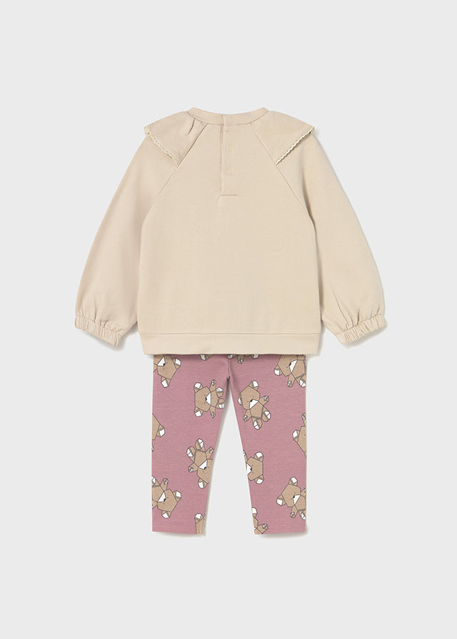 Mayoral Baby Girl Orchid Jumper and Leggings Set