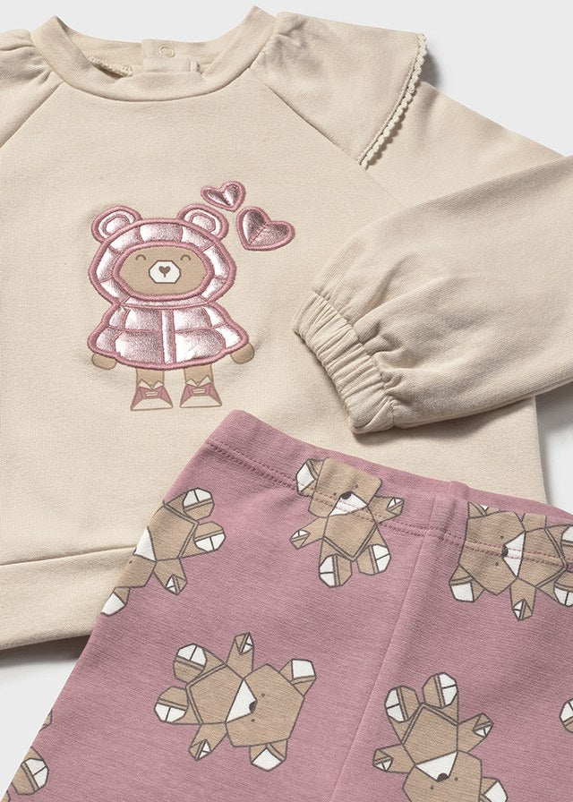 Mayoral Baby Girl Orchid Jumper and Leggings Set