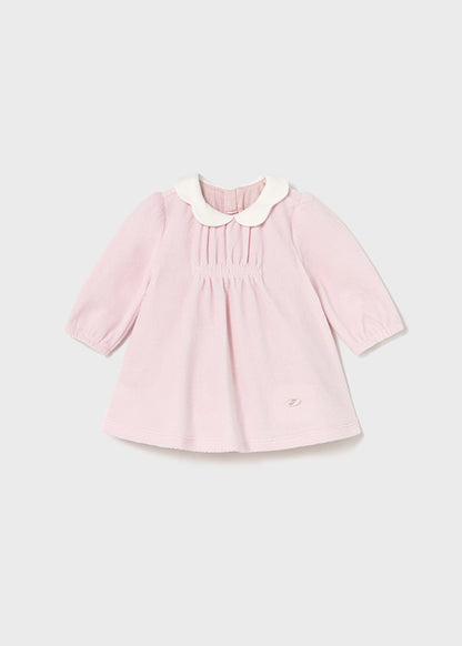 Mayoral Baby Girls Pink Dress With White Collar