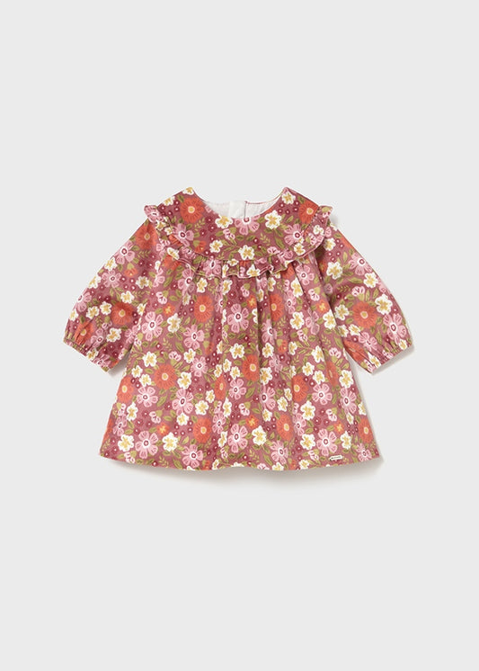 Mayoral Baby Girls Printed Velvet Dress