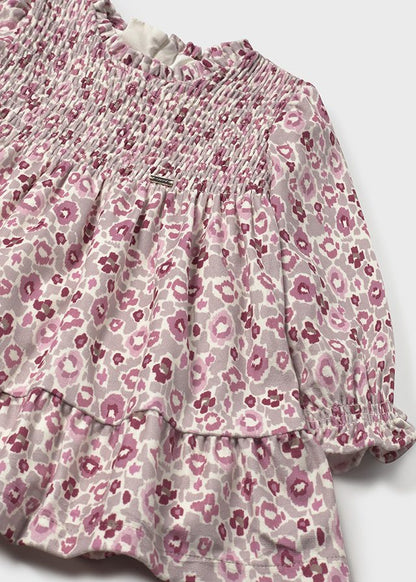 Mayoral Baby Girls Crystal Printed Velvet Dress