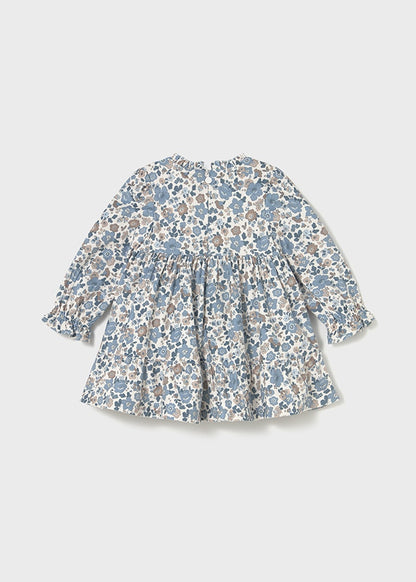 Mayoral Baby Girls Blue Bell Velvet Dress