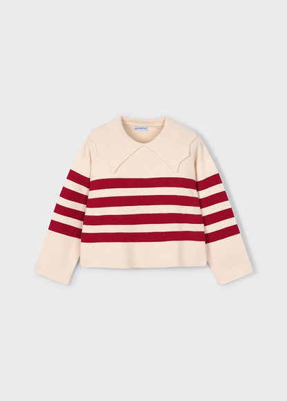Mayoral Girls Almond Stripes Jumper