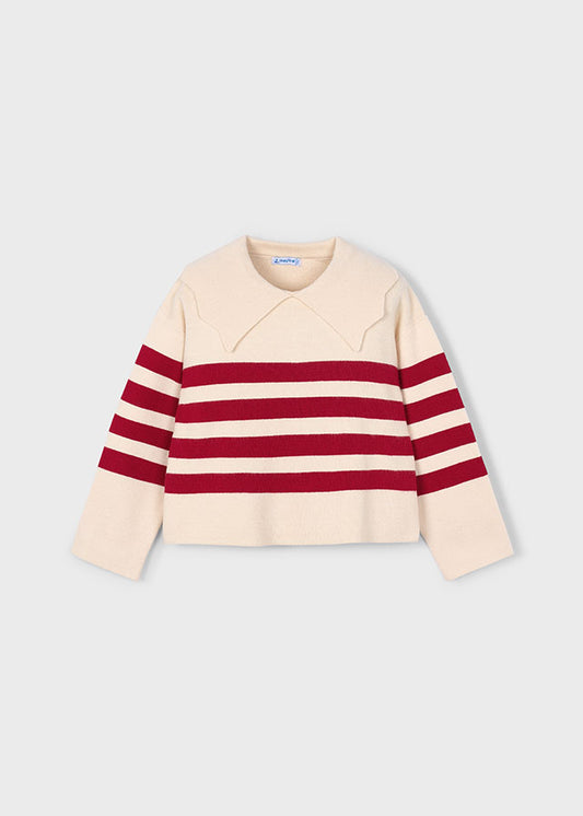 Mayoral Girls Almond Stripes Jumper