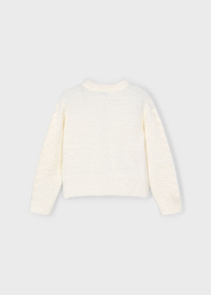 Mayoral Girls Super Soft Off White Woollen Jumper