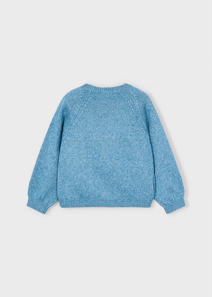 Mayoral Girls Ocean Blue Flower Applique Jumper