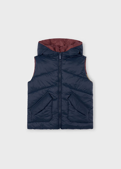 Mayoral Boy Reversible Padded Navy/Burgundy Gilet