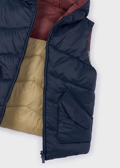 Mayoral Boy Reversible Padded Navy/Burgundy Gilet
