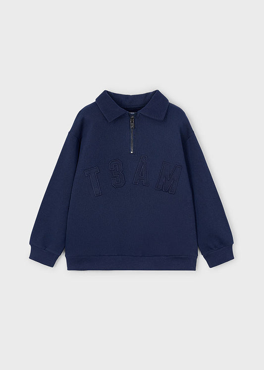 Mayoral Boys Blue Half Zip Pullover Jumper
