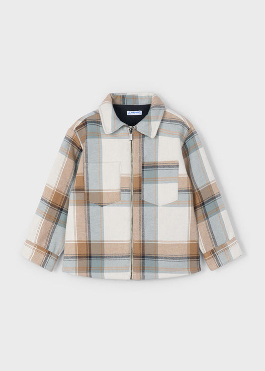 Mayoral Boys Caramel Check Jacket