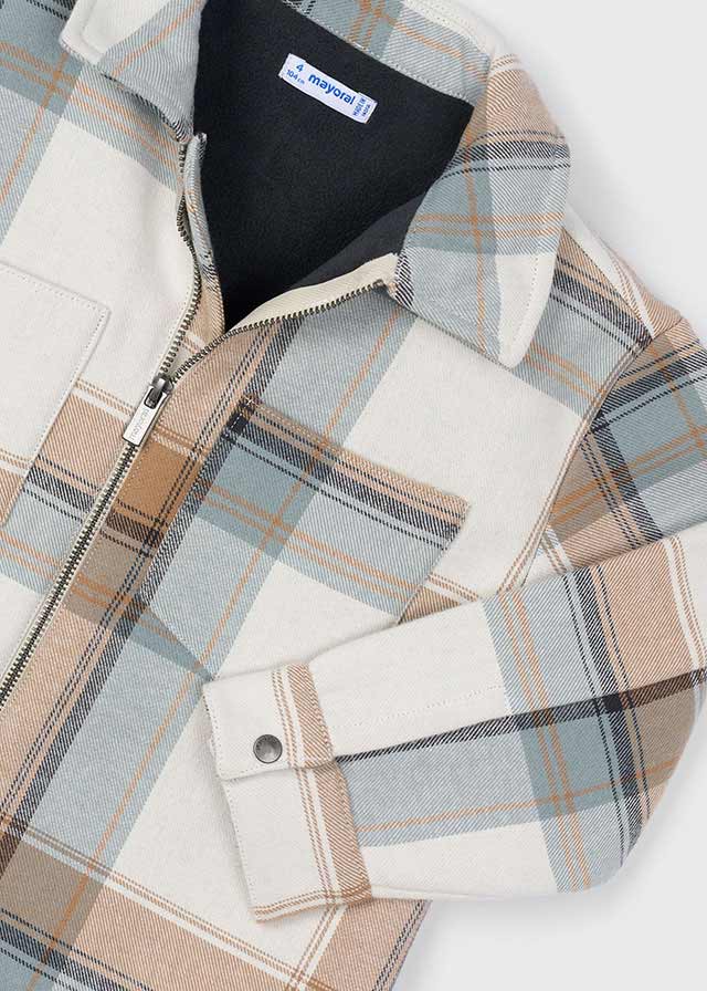 Mayoral Boys Caramel Check Jacket