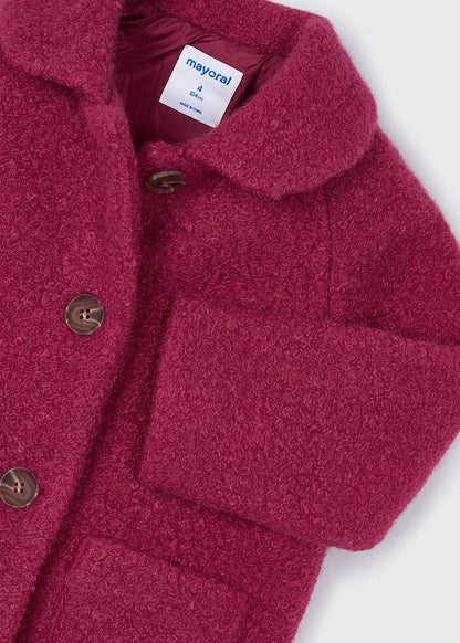 Mayoral Girls Cherry Shearing Teddy Coat